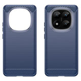 Xiaomi Redmi Note 14 Pro+ 5G Børstet TPU Cover - Karbonfiber - Blå