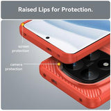 Xiaomi Redmi Note 14 Pro+ 5G Børstet TPU Cover - Karbonfiber - Rød
