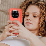 Xiaomi Redmi Note 14 Pro+ 5G Børstet TPU Cover - Karbonfiber - Rød