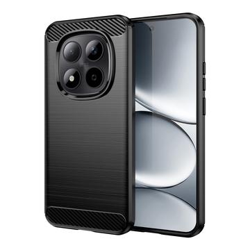 Xiaomi Redmi Note 15 Pro 5G Børstet TPU Cover - Karbonfiber - Sort