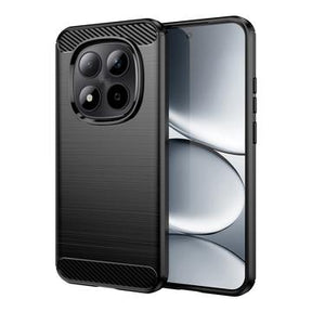 Xiaomi Redmi Note 15 Pro 5G Børstet TPU Cover - Karbonfiber - Sort