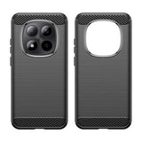 Xiaomi Redmi Note 15 Pro 5G Børstet TPU Cover - Karbonfiber - Sort