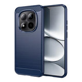 Xiaomi Redmi Note 15 Pro 5G Børstet TPU Cover - Karbonfiber - blå