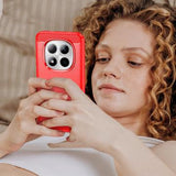 Xiaomi Redmi Note 15 Pro 5G Børstet TPU Cover - Karbonfiber - rød