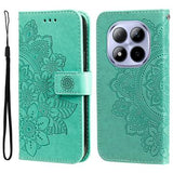 Xiaomi Redmi Note 15 Pro 5G Mandala Series Etui med Pung - Grøn