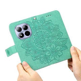 Xiaomi Redmi Note 15 Pro 5G Mandala Series Etui med Pung - Grøn