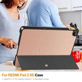Xiaomi Redmi Pad 2 9.7 Tri-Fold Series Smart Folio-etui - Rosaguld
