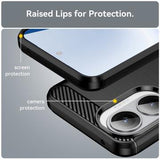Xiaomi Redmi Turbo 4 Pro Børstet TPU Cover - Karbonfiber - Sort