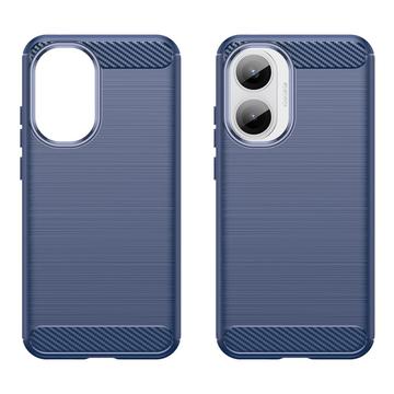 Xiaomi Redmi Turbo 4 Pro Børstet TPU Cover - Karbonfiber - blå