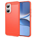 Xiaomi Redmi Turbo 4 Pro Børstet TPU Cover - Karbonfiber - rød