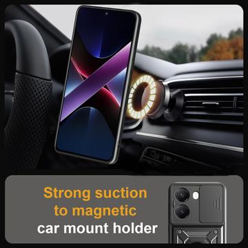 Xiaomi Redmi Turbo 4/Poco X7 Pro Roterende Ring Hybrid Cover med Kameraskjold - Blå