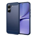 Xiaomi Redmi Turbo 5/Poco X8 Pro Børstet TPU Cover - Karbonfiber - blå