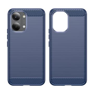 Xiaomi Redmi Turbo 5 Max/Poco X8 Pro Max Børstet TPU Cover - Karbonfiber - blå