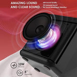 YS307 Home Karaoke Bluetooth-højttaler RGB-lyshøjttaler med 2 mikrofoner - sort