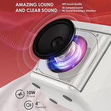 YS307 Home Karaoke Bluetooth-højttaler RGB-lyshøjttaler med 2 mikrofoner - sølv
