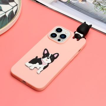 3D Cartoon iPhone 14 Pro Max TPU Cover - Hund
