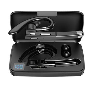 YYK-520 2nd Wireless Bluetooth 5.0 Single Ear Headset Car Earhook Business Earphone med opladningsetui