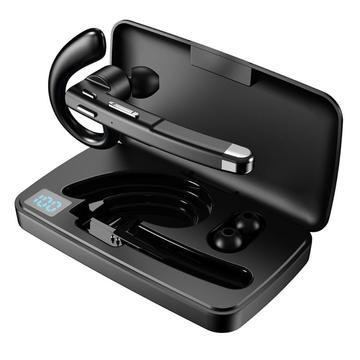 YYK-520 2nd Wireless Bluetooth 5.0 Single Ear Headset Car Earhook Business Earphone med opladningsetui