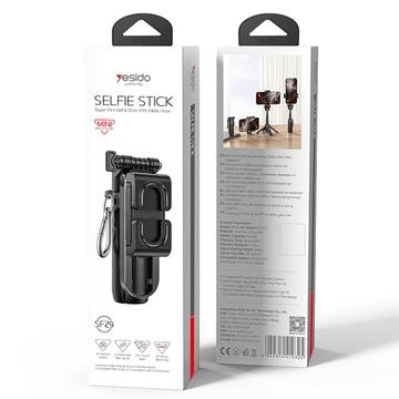 Yesido SF29 Mini Bluetooth Selfie Stick / Tripod med fjernbetjening - Sort