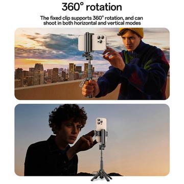 Yesido SF29 Mini Bluetooth Selfie Stick / Tripod med fjernbetjening - Sort