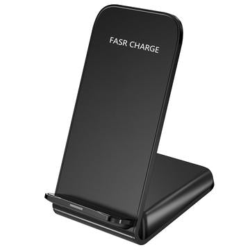 Z2 15W trådløs oplader til hurtig opladning af mobiltelefoner Vuggestativ til iPhone Samsung Huawei Xiaomi - Sort