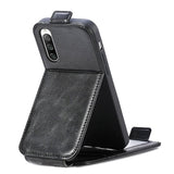 Lynlåslomme Sony Xperia 10 IV Vertikal Flip Cover - Sort