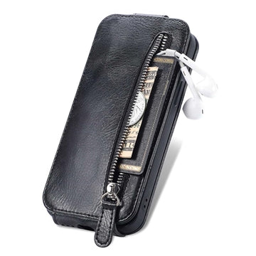 Lynlåslomme Sony Xperia 10 IV Vertikal Flip Cover - Sort