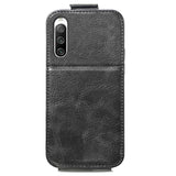 Lynlåslomme Sony Xperia 10 IV Vertikal Flip Cover - Sort