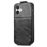 iPhone 16 Plus Lynlåslomme Vertikal Flip Cover - Sort