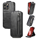 iPhone 16 Pro Lynlåslomme Vertikal Flip Cover - Sort