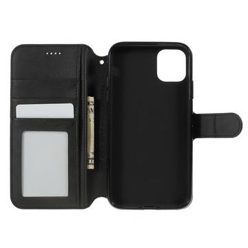 iPhone 11 Azns Pung Taske med Stativ - Sort