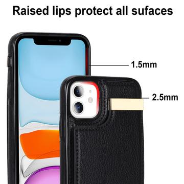 iPhone 11-cover med kortholder - sort