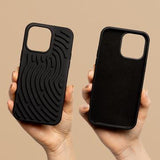 iPhone 11 DIY slange-silikone cover med farvede snore - sort