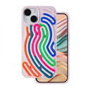 iPhone 11 DIY slangesilikone cover med farvede snore - lyserød
