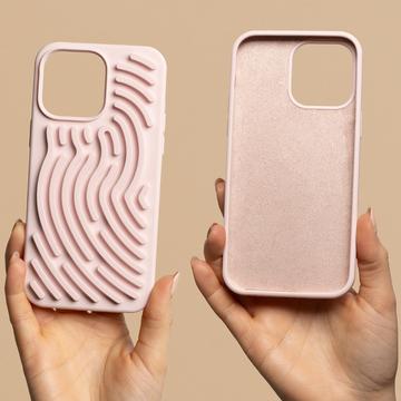 iPhone 11 DIY slangesilikone cover med farvede snore - lyserød