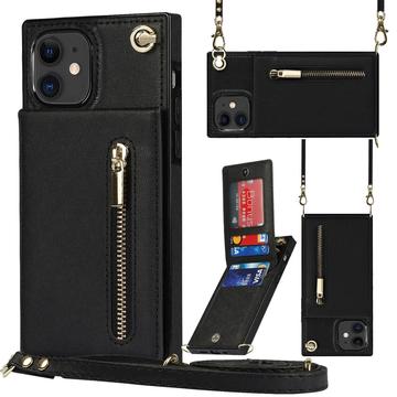 Mobilpung / Taske Cover med Snor til iPhone 11 - Sort