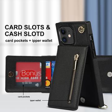 Mobilpung / Taske Cover med Snor til iPhone 11 - Sort