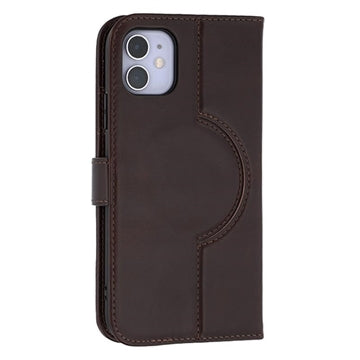 iPhone 11 MyTPhone CardMate MagSafe Læder Pung Cover med Kortholder, Stativ, 2x Skærmbeskyttelse - mørkebrun
