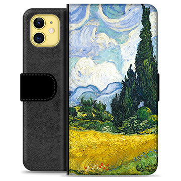 iPhone 11 Premium Flip Cover med Pung - Cypres Træer