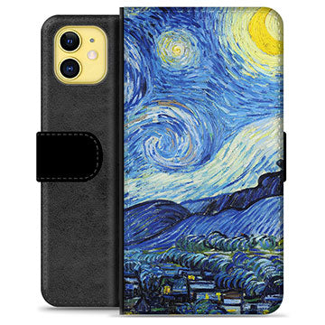iPhone 11 Premium Flip Cover med Pung - Nattehimmel