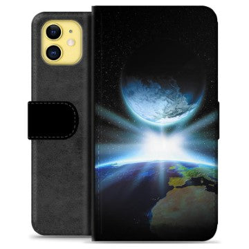 iPhone 11 Premium Flip Cover med Pung - Verdensrum