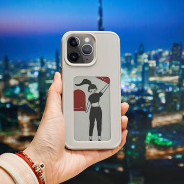 iPhone 11 Pro Max InkZone DIY E-Ink NFC-etui - Pink