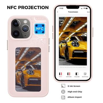iPhone 11 Pro Max InkZone DIY E-Ink NFC-etui - Pink