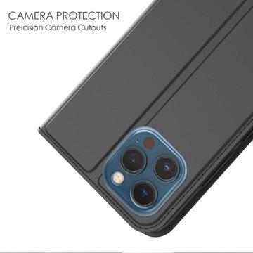 iPhone 11 Pro Max Slim Flip Cover med Kortholder - Sort