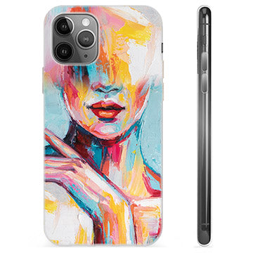 iPhone 11 Pro Max TPU Cover - Abstrakt Portræt