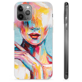 iPhone 11 Pro Max TPU Cover - Abstrakt Portræt