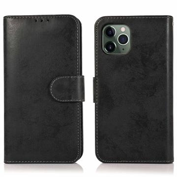 iPhone 11 Pro Max Vintage 2-i-1-pungetui med aftageligt låg - sort
