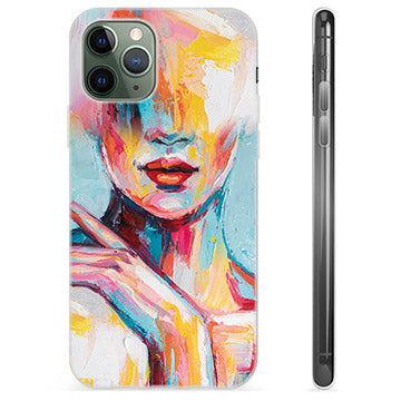 iPhone 11 Pro TPU Cover - Abstrakt Portræt