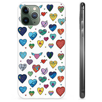 iPhone 11 Pro TPU Cover - Hjerter