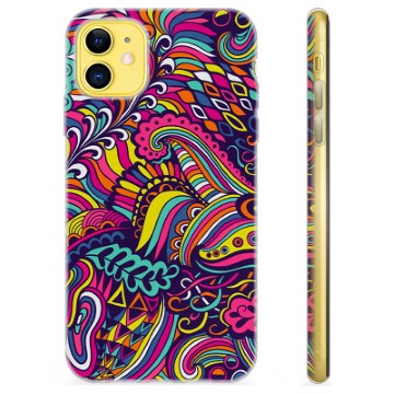 iPhone 11 TPU Cover - Abstrakte Blomster